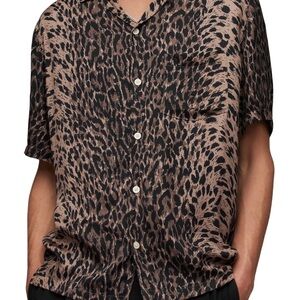 NWOT All Saints Leoza Leopard Print Shirt